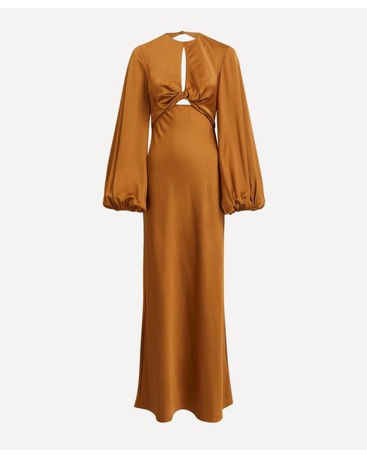 Significant Other Demi Long-Sleeve Satin Dress