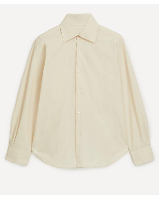 Stoffa Spread Collar Cotton Poplin Shirt
