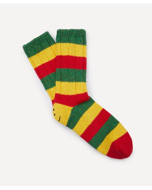 Kapital Rasta Rainbow Happy Heel Socks