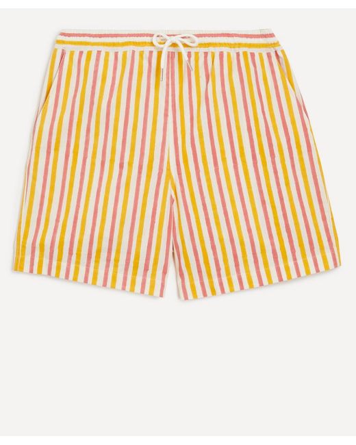 Drake's Striped Drawstring Shorts