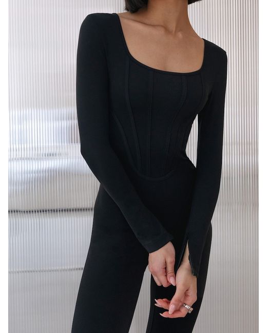 Lichi Jersey jumpsuit with corset insert