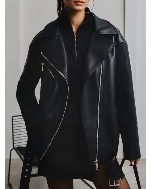 Lichi Oversized eco-leather jacket