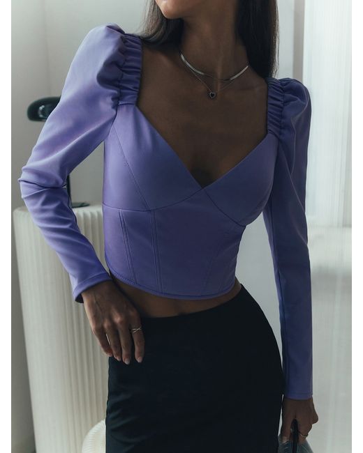 Lichi Cropped corset top with long sleeves