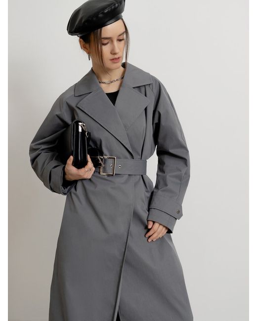 Lichi Oversized wide-lapel trench coat