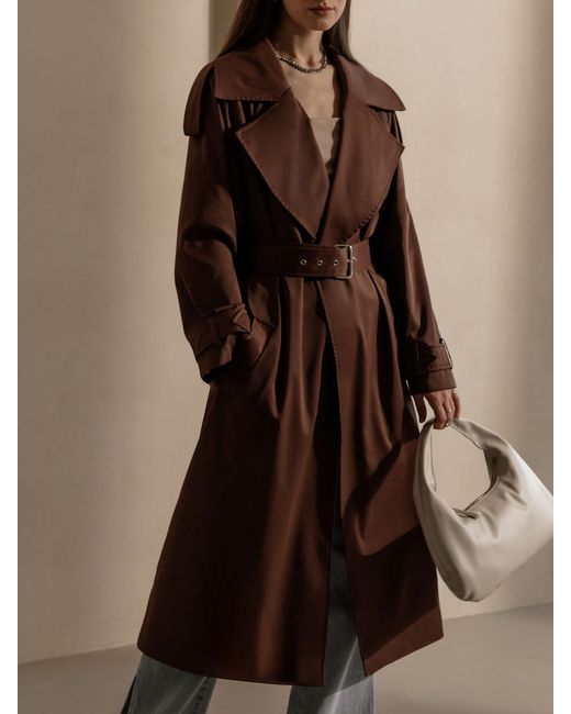Lichi Oversized double-breasted trench coat