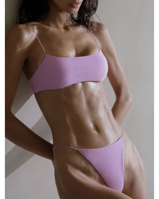 Lichi Skinny-strap bikini bottoms
