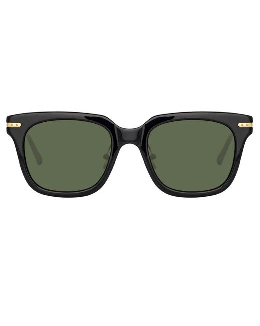 Linda Farrow Empire D-Frame Sunglasses in