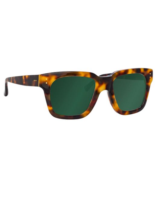 Linda Farrow The Max D-Frame Sunglasses in Tortoiseshell Frame C95