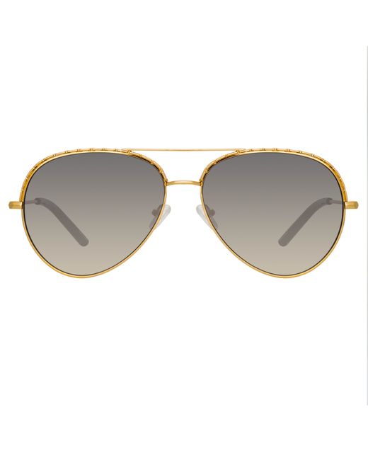 Matthew Williamson Magnolia Sunglasses in Yellow Gold