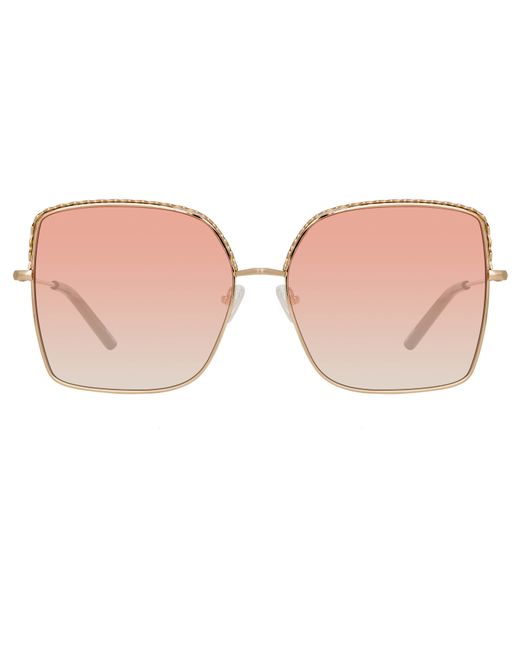 Matthew Williamson Clematis Sunglasses in Light Gold and
