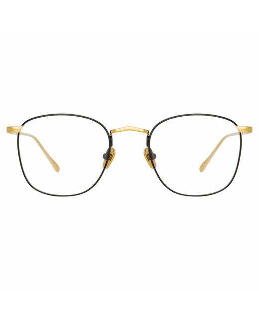 Linda Farrow The Simon Square Optical Frame in Gold and Black C18