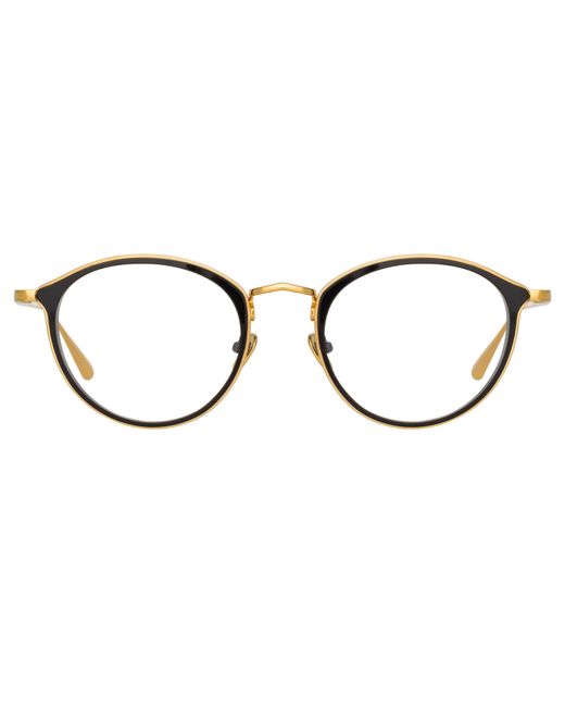 Linda Farrow Luis Oval Optical Frame in and Black