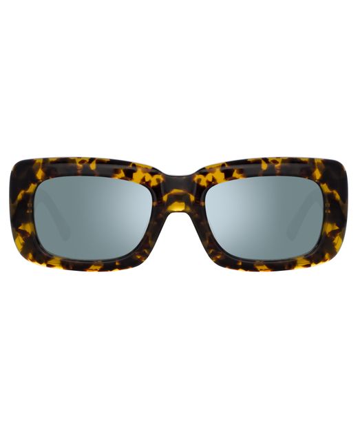 Attico Marfa Rectangular Sunglasses in Tortoiseshell and