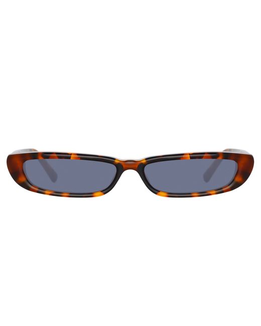 Attico Thea Angular Sunglasses in Tortoiseshell