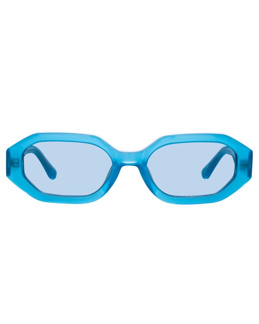 Attico Irene Angular Sunglasses in Turquoise