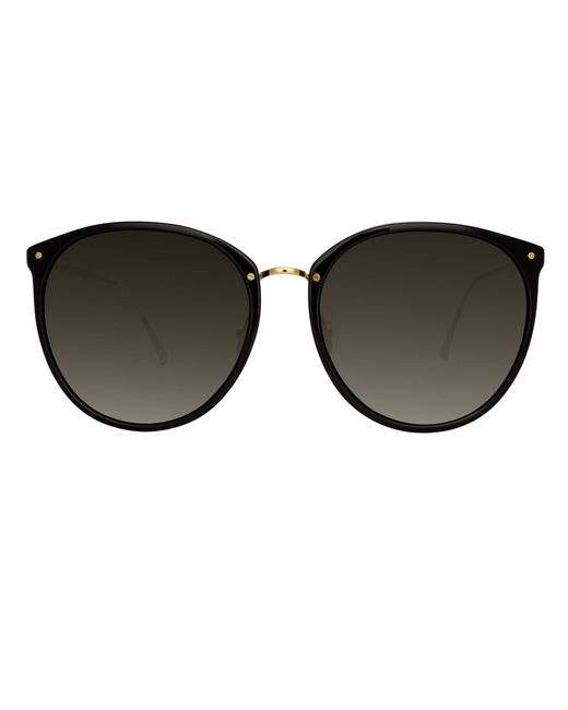 Linda Farrow The Kings Oversized Sunglasses Black Frame C1