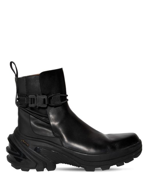 1017 Alyx 9Sm Low Leather Buckle Boot With Fixed Sole