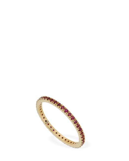 Vanzi Annagreta Thin 18kt Gold Ruby Ring