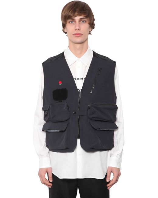 Undercover Zip-up Nylon Techno Mesh Vest
