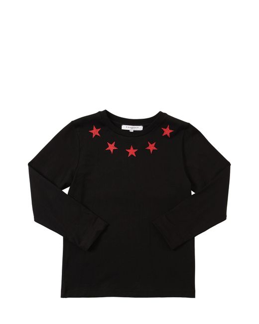 Givenchy Star Print L/s Cotton Jersey T-shirt
