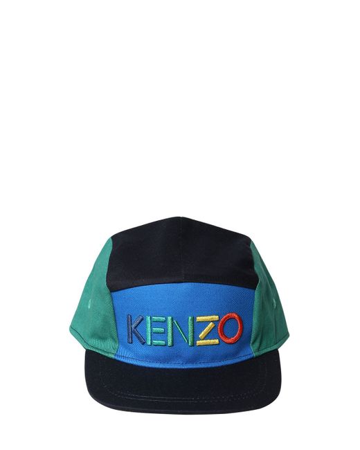 Kenzo Kids Logo Embroidered Cotton Gabardine Hat