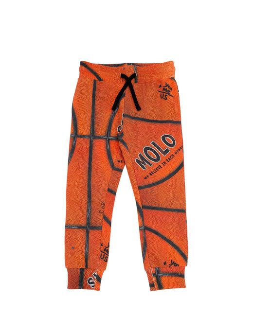 Molo Basketball Print Cotton Sweatpants