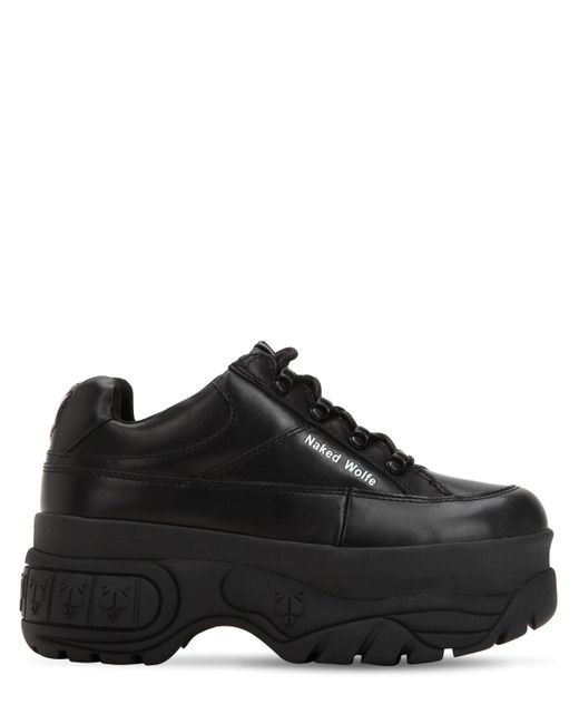 Naked Wolfe Sporty Leather Platform Sneakers