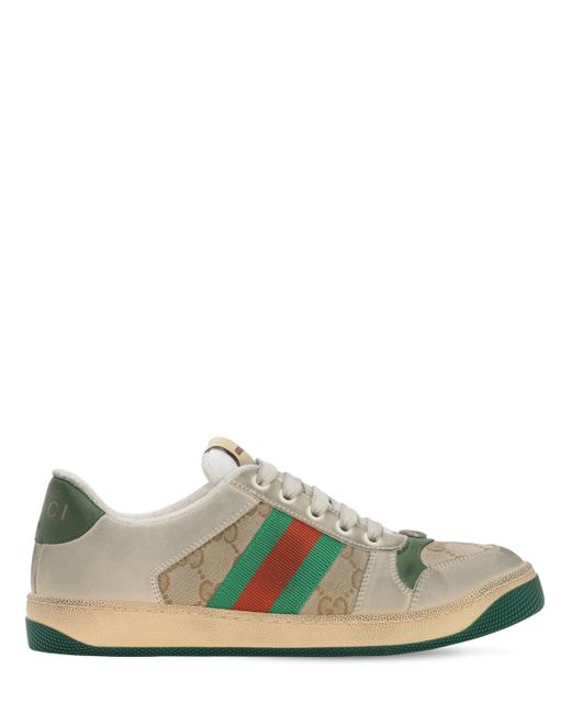 Gucci 20mm Screener Gg Leather Sneakers