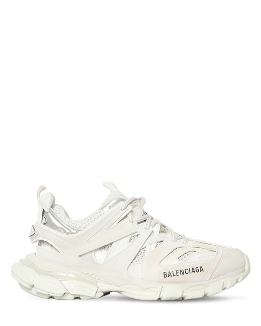 Balenciaga 30mm Track Faux Leather Mesh Sneakers