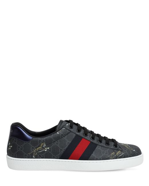 Gucci New Ace Coated Tiger Gg Supreme Sneakers