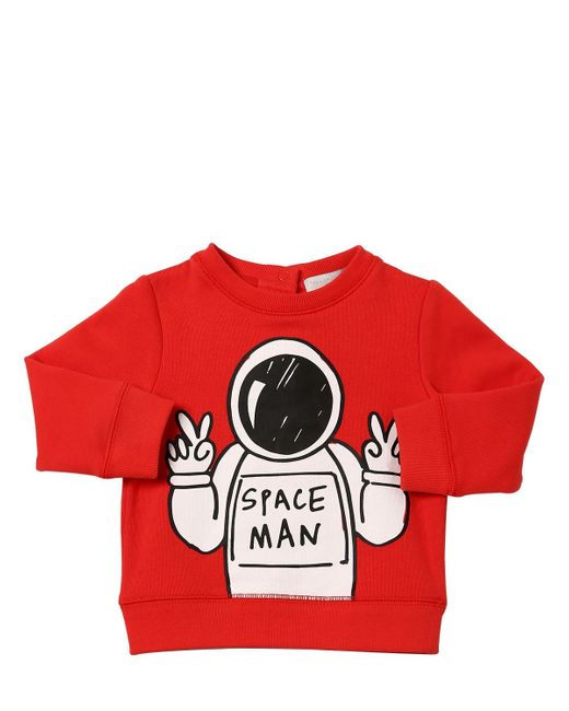 Stella McCartney Kids Space Man Printed Cotton Sweatshirt