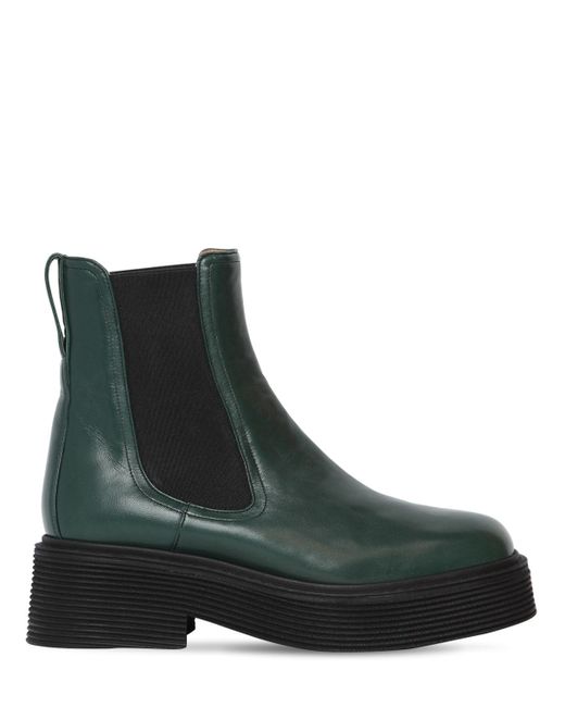 Marni 40mm Millerighe Leather Ankle Boots