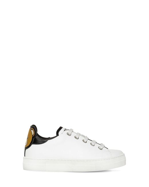 Moschino Teddy Bear Leather Sneakers