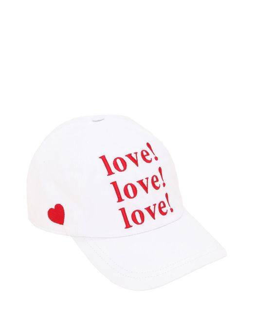 Msgm Love Printed Gabardine Cap