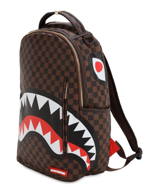 Sprayground Shark In Paris Faux Leather Backpack