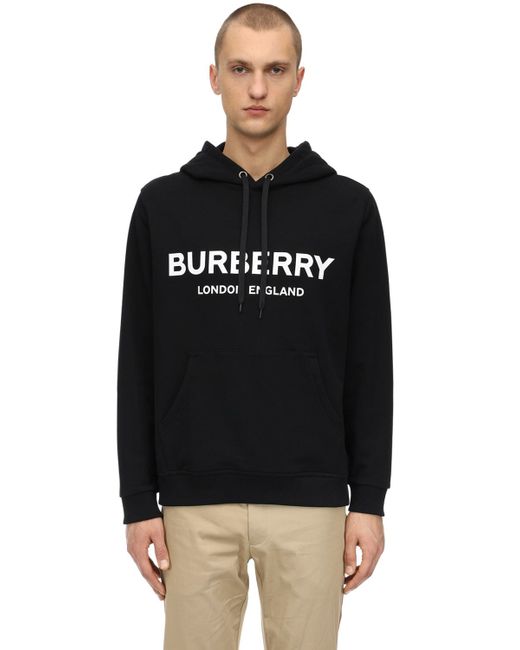 Burberry Logo Cotton Jersey Sweatshirt Hoodie