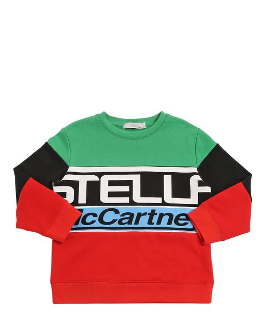 Stella McCartney Kids Logo Printed Cotton Sweatshirt