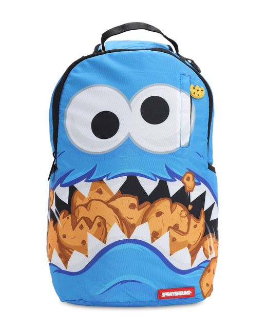 Sprayground Cookie Monster Printed Canvas Backpack