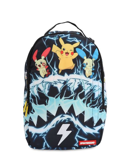 Sprayground Pokemon Shark Printed Canvas Backpack