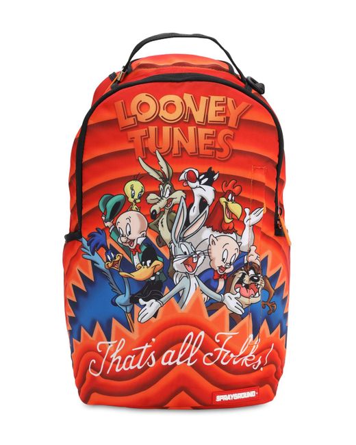 Sprayground Looney Tunes Shark Print Canvas Backpack