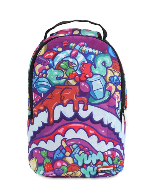 Sprayground Candy Shark Printed Canvas Backpack