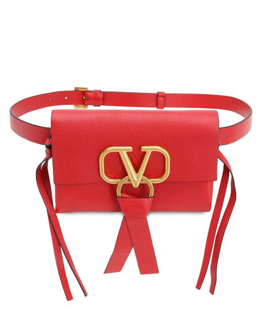 Valentino V Ring Smooth Leather Belt Bag