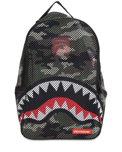 Sprayground Camo Shark Mesh Backpack