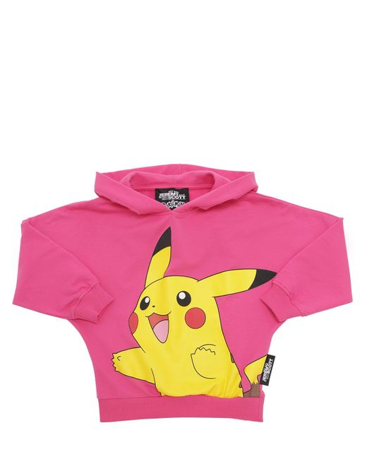Jeremy Scott Pikachu Print Cotton Sweatshirt Hoodie