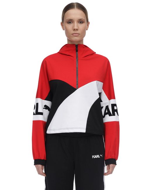 Puma Select Karl Lagerfeld Cropped Sweatshirt Hoodie