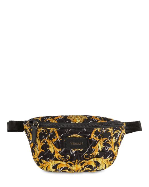 Versace Baroque Print Quilted Belt Bag