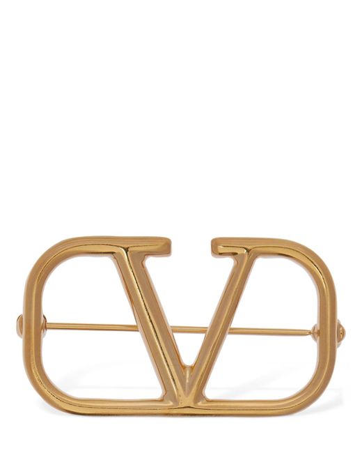 Valentino Logo Brooch