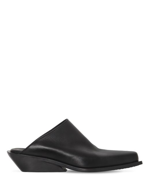 Ann Demeulemeester Leather Slip On Loafers