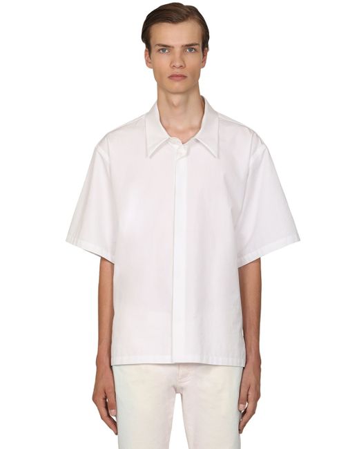 Maison Margiela Heavy Cotton Poplin Short Sleeve Shirt