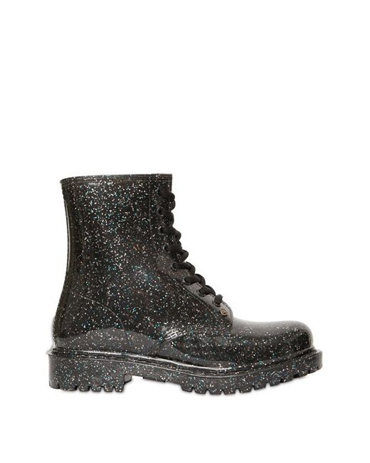 G•Six Workshop GINNY GLITTER LACE-UP BOOTS